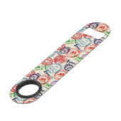 Textuur met echte stempels. speed flessenopener (Voorkant Gekanteld)