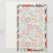 Textuur met echte zegels briefpapier (Voorkant / Achterkant)