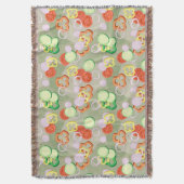 Textuur met plakjes groenten deken (Voorkant Verticaal)