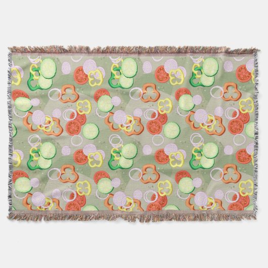 Textuur met plakjes groenten deken (Voorkant)