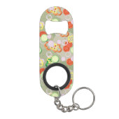 Textuur met plakjes groenten sleutelhanger flessenopener (Achterkant)