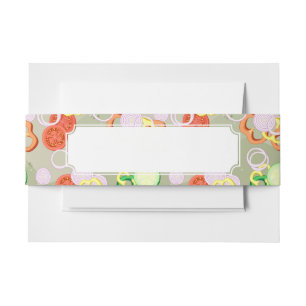 Textuur met plakjes groenten uitnodigingen wikkel