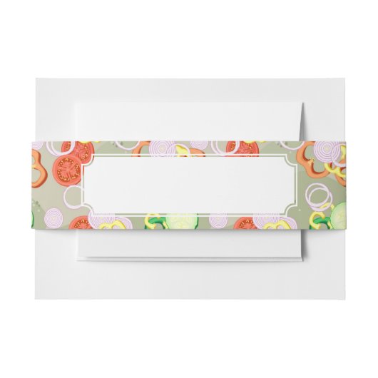 Textuur met plakjes groenten uitnodigingen wikkel (Voorkant Voorbeeld)