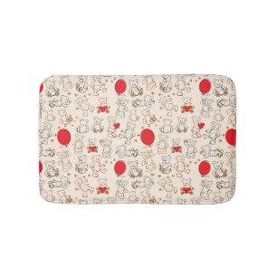 Textuur met Teddy Bears Badmat
