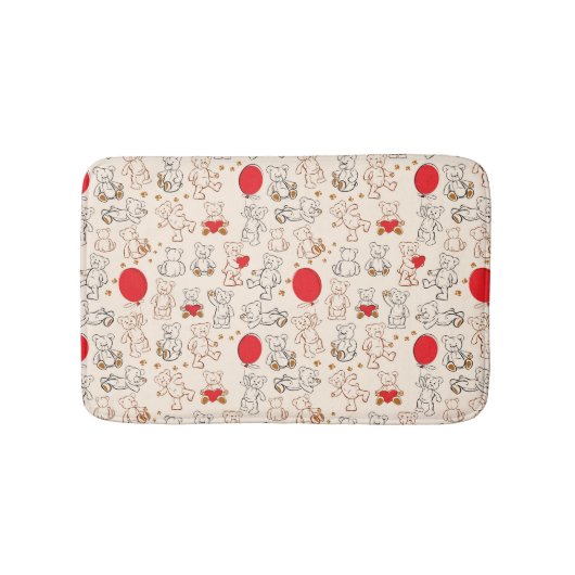 Textuur met Teddy Bears Badmat (Voorkant)