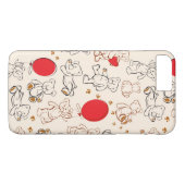 Textuur met Teddy Bears Case-Mate iPhone Case (Achterkant (Horizontaal))