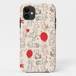 Textuur met Teddy Bears iPhone 11 Hoesje