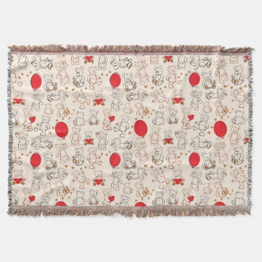 Textuur met Teddy Bears Deken (Voorkant)