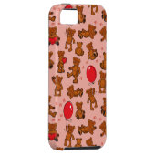 Textuur met Teddy Bears, Hart Case-Mate iPhone Case (Back/Rechts)