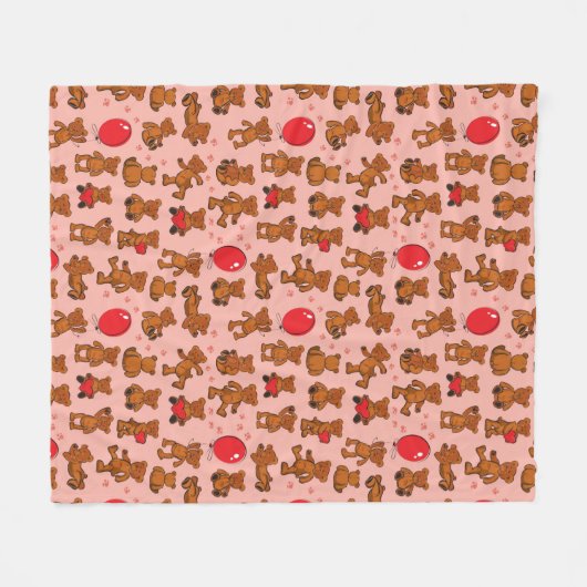 Textuur met Teddy Bears, Hearts Fleece Deken (Voorkant (Horizontaal))
