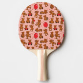 Textuur met Teddy Bears, Hearts Tafeltennisbatje (Voorkant)