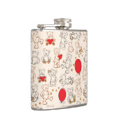 Textuur met Teddy Bears Heupfles (Rechts)