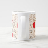 Textuur met Teddy Bears Jumbo Mok (Achterkant)