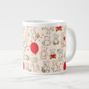 Textuur met Teddy Bears Jumbo Mok