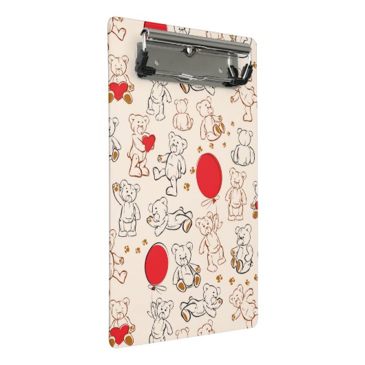 Textuur met Teddy Bears Mini Klembord (Schuin)