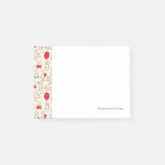 Textuur met Teddy Bears Post-it® Notes (Voorkant)