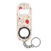 Textuur met Teddy Bears Sleutelhanger Flessenopener (Achterkant)