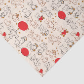 Textuur met Teddy Bears Tissuepapier (Detail)