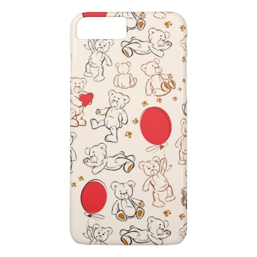 Textuur met teddyberen Case-Mate iPhone case (Achterkant)