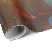 textuur, olieverschildering, kunst, jazz, blauwe p cadeaupapier (Rol Hoek)