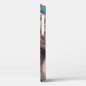 textuur, olieverschildering, kunst, jazz, blauwe p Case-Mate iPhone case (Achterkant / Links)