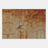 Textuur Oranje Rust  Rustic Decoupage Inpakpapier Vel (Voorkant 3)