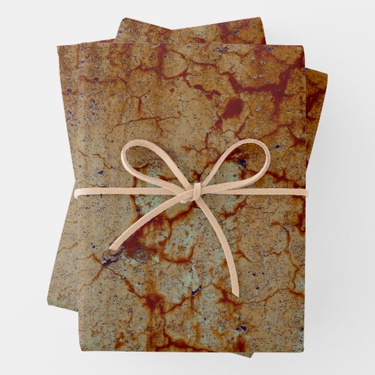 Textuur Oranje Rust Rustic Decoupage Inpakpapier Vel (In situ)