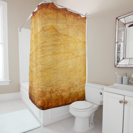 textuur oud goud douchegordijn (In situ)
