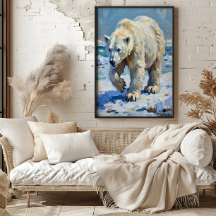 Textuur Polar Beer schilderij Poster