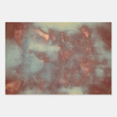 Textuur Rustic  Blauwgroen Bruin Land Abstract Inpakpapier Vel (Voorkant)