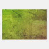 Textuur  Rustic Green Brown Grunge Pattern Inpakpapier Vel (Voorkant)
