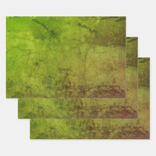 Textuur Rustic Green Brown Grunge Pattern Inpakpapier Vel