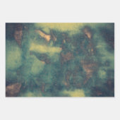 Textuur Rustic  Groen Bruin Blauwgroen Abstract Inpakpapier Vel (Voorkant 2)