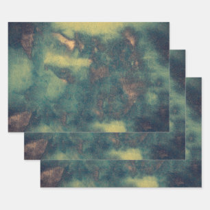 Textuur Rustic Groen Bruin Blauwgroen Abstract Inpakpapier Vel