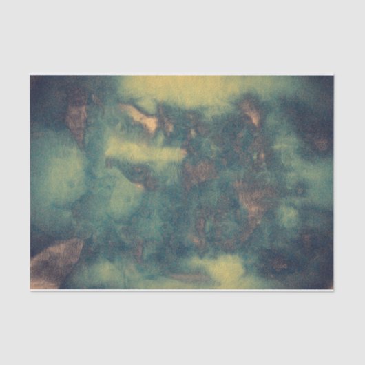 Textuur Rustic  Groen Bruin Blauwgroen Abstract Tissuepapier (Voorkant)