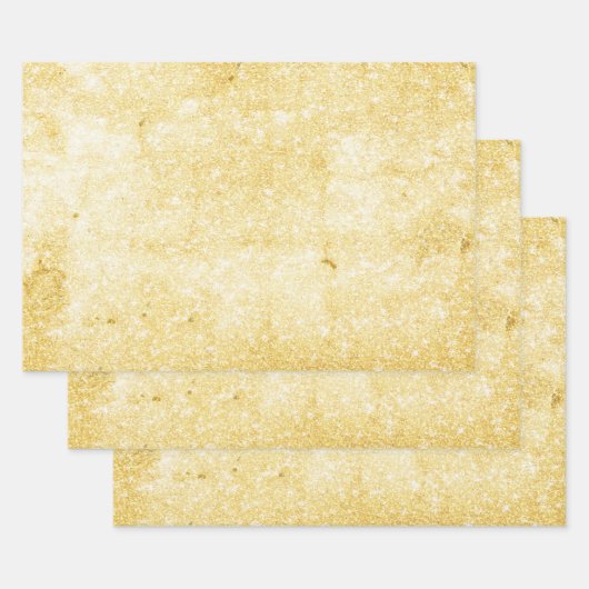 Textuur  rustiek goud grunge patroon inpakpapier vel (Set)