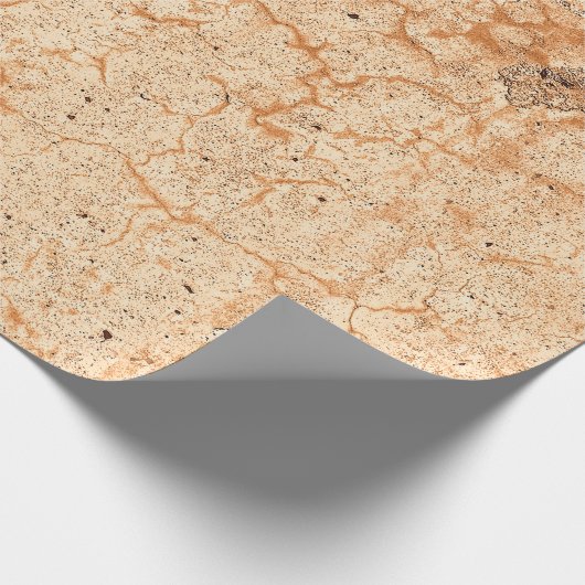 Textuur Tan  Antiek Rustic-ontkoppeling Cadeaupapier (Hoek)