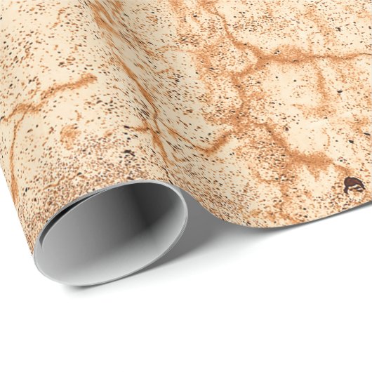 Textuur Tan  Antiek Rustic-ontkoppeling Cadeaupapier (Rol Hoek)