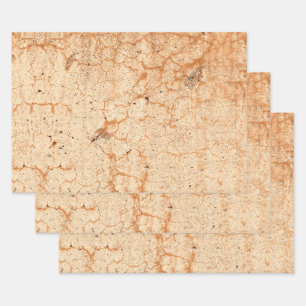 Textuur Tan Antiek Rustic-ontkoppeling Inpakpapier Vel