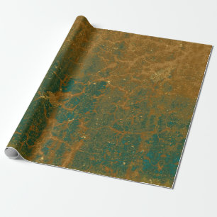 Textuur Tan Green Rustic Antiek Grunge Cadeaupapier