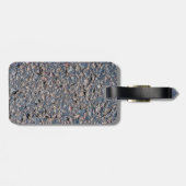 textuur van asfalt en keeltjes bagagelabel (Achterkant horizontaal)