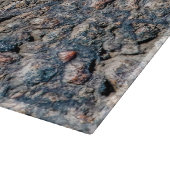 textuur van asfalt en keeltjes snijplank (Hoek)