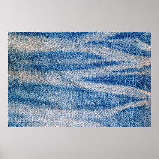 Textuur van blauwe jeansstof, textiel achtergrond poster (Voorkant)