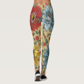 Textuur van bloemen leggings (Achterkant)