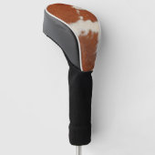 textuur van bruin en wit koeienhuid golfheadcover (Schuin)