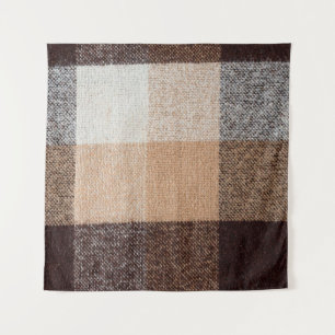textuur van bruin gevlekte wolvlies. tartan wandkleed