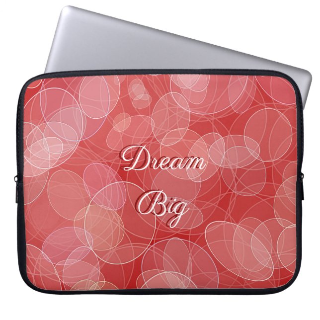 Textuur van de de stijl de rode gradiënt van Bokeh Laptop Sleeve (Voorkant)