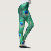 textuur van de leggings-pauw-plumage leggings (Rechts)