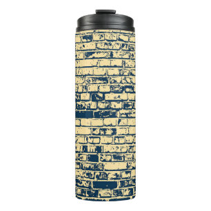 Textuur van een bakstenen muur. Elegant ontwerp vo Thermosbeker