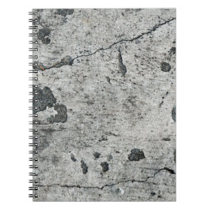 Textuur van een oude muur van gekraakt beton. Acht Notitieboek
